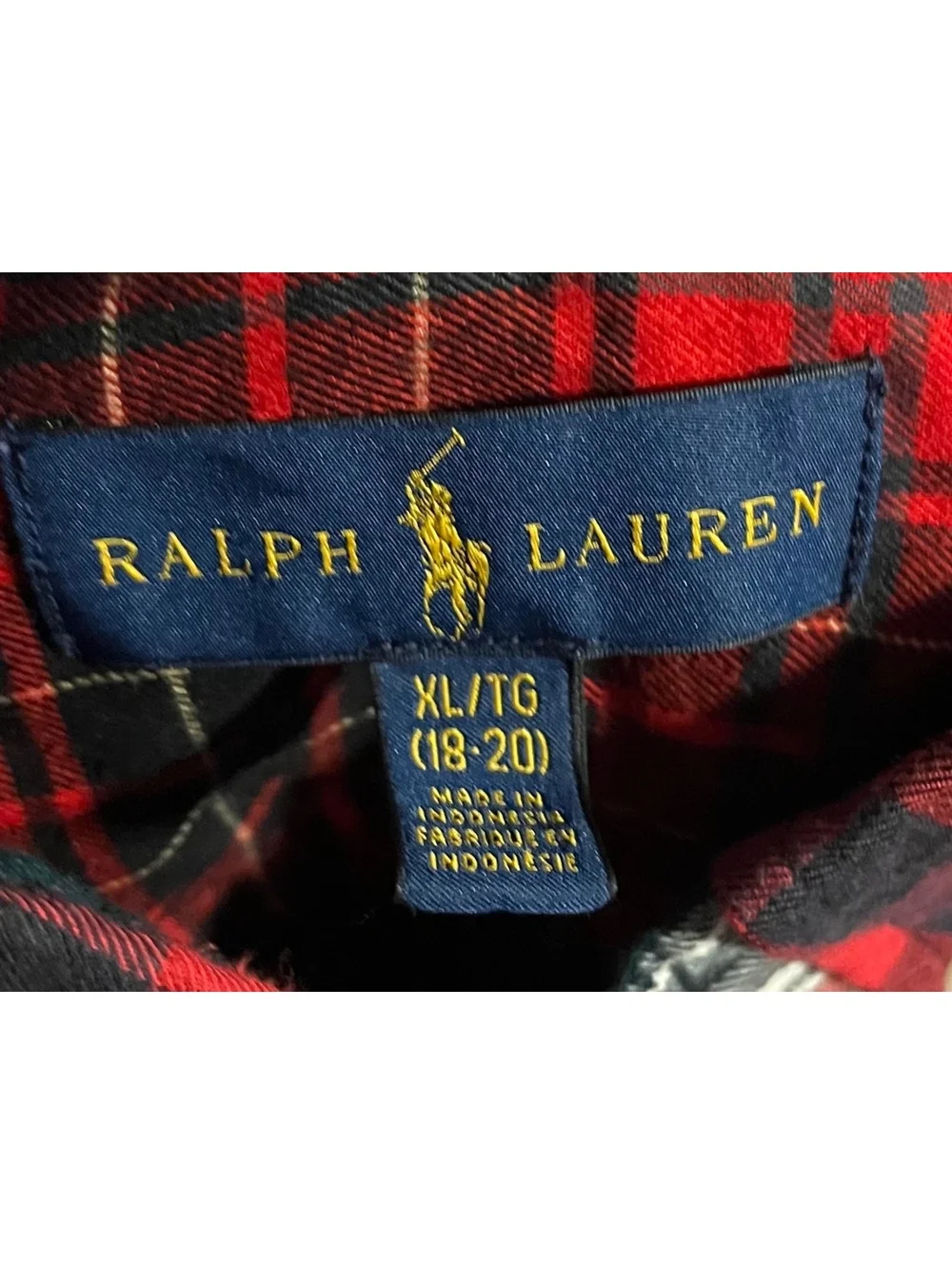 Ralph Lauren Boys XL Multi-Color Plaid Button-Down Shirt